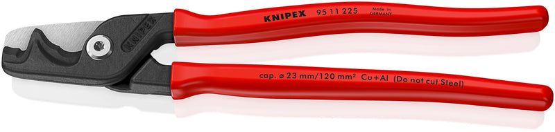 KNIPEX Tools 95 11 225 SBA StepCut® XL Cable Shears, 9"
