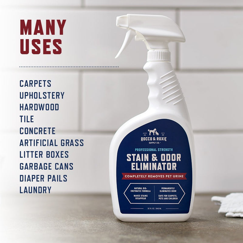 Rocco & Roxie Cat Allergy Supplements & Stain & Odor Eliminator Bundle
