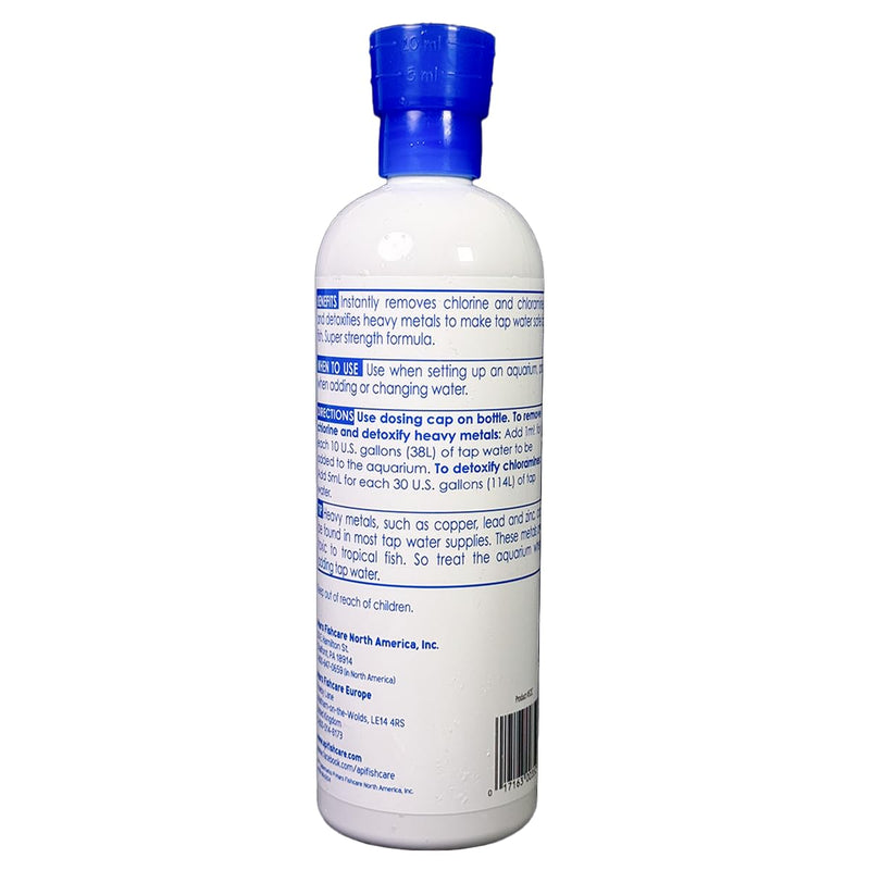 API TAP WATER CONDITIONER Aquarium Water Conditioner 16-Ounce Bottle 16 oz White