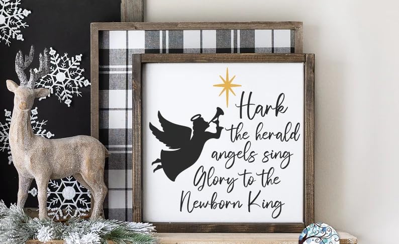 DGAG 7PCS Christmas Self-Adhesive Silk Screen Stencils,Christmas Tree Screen Printing Stencils for Craft Xmas Chalk Paste Stencil Transfers Reusable Stencils for Painting on Wood Fabric Farmhouse 8 PCS silk screen stencils