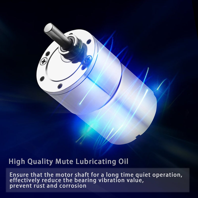 Greartisan DC 12V 5RPM Gear Motor High Torque Electric Micro Speed Reduction Geared Motor Eccentric Output Shaft 37mm Diameter Gearbox 5 RPM 12 Volt