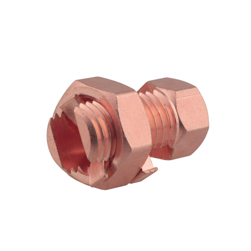 4PCS Split Bolt Connector Copper Grounding Clamps Superior Strength Split Bolt Connector for Completing Ground Bonding to Bare Wires TJ-16