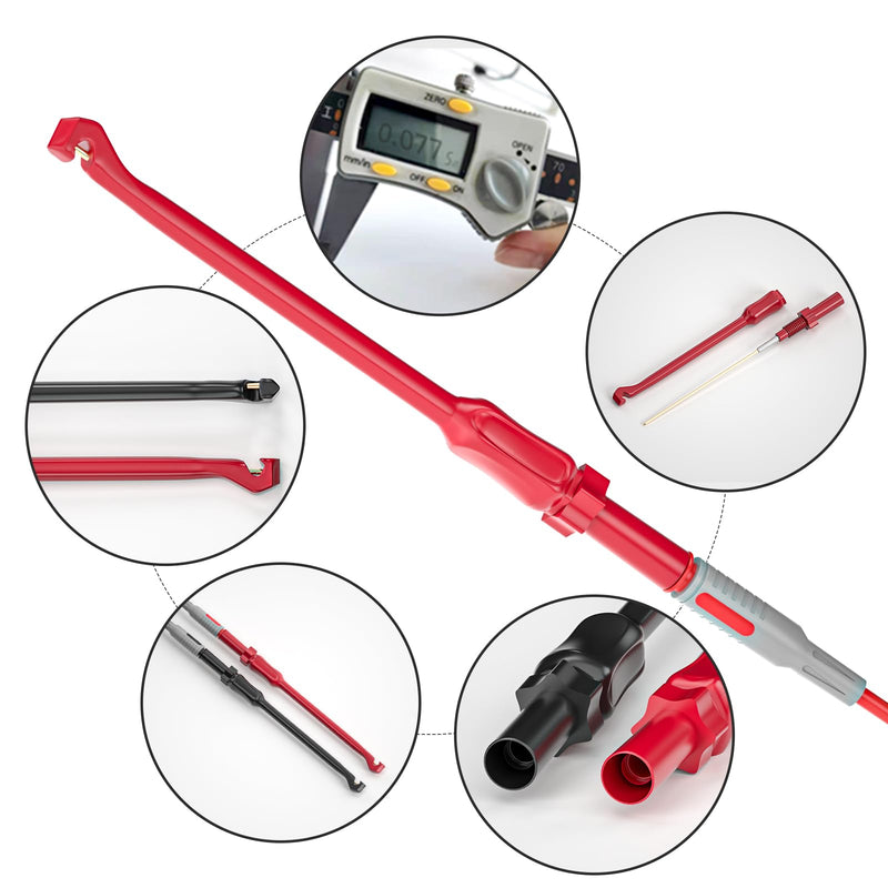 Goupchn Multimeter Automotive Test Leads Kit with Wire Piercing Clip Puncture Probes 4mm Banana Plug Extension Test Cable Set P1033B