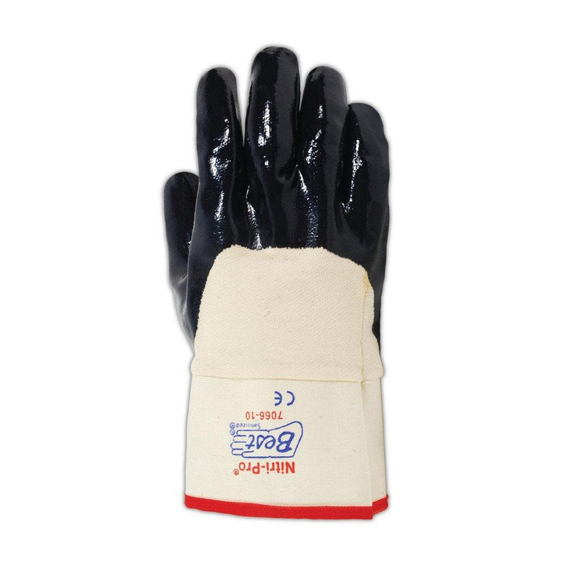 SHOWA 7066 Palm Coated Nitrile General Purpose Work Glove with Cotton Jersey Liner, Rough Grip, Large (12 Pair)