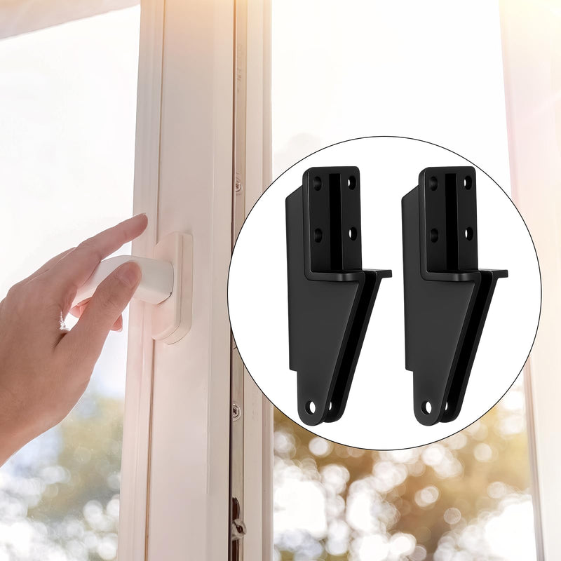 Nuanchu 2 Pack Screen Door Closer Bracket Storm Hardware Replacement Post Jamb Bracket Plastic Replacement Parts for Door Closers(Black) Black