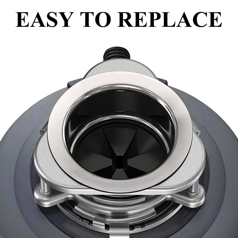 Garbage Disposal Splash Guards 3 3/8" Sink Baffle QCB-AM Replacement for InSinkErator Evolution Series, Upgraded Removable Quiet Collar Drain Plugs, Garbage Disposer Accessories, Black Deep Black - 1 Pack
