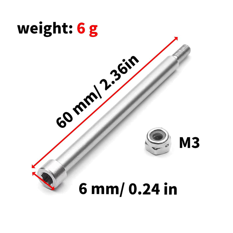 4X Threaded Hinge Pin 4x56mm for X-MAXX 8S 77086-4 XRT 8S 78086-4 Upgrade Parts