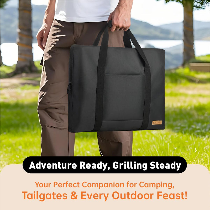 Heavy Duty Griddle Carry Bag for Lodge Double Play Reversible Cast Griddle 17" L x 1.4" W x 9.8" H
