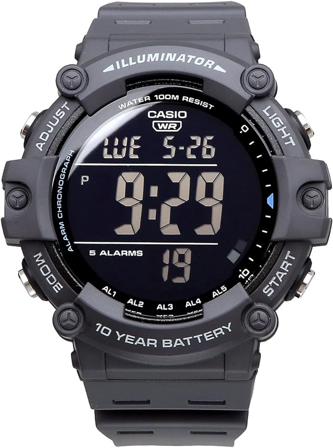 Casio Standard Digital Wristwatch, AE-1500W Series, Men's Cheap Casio Chippukashi, Dark Gray AE-1500WH-8BV, Waterproof - NewNest Australia