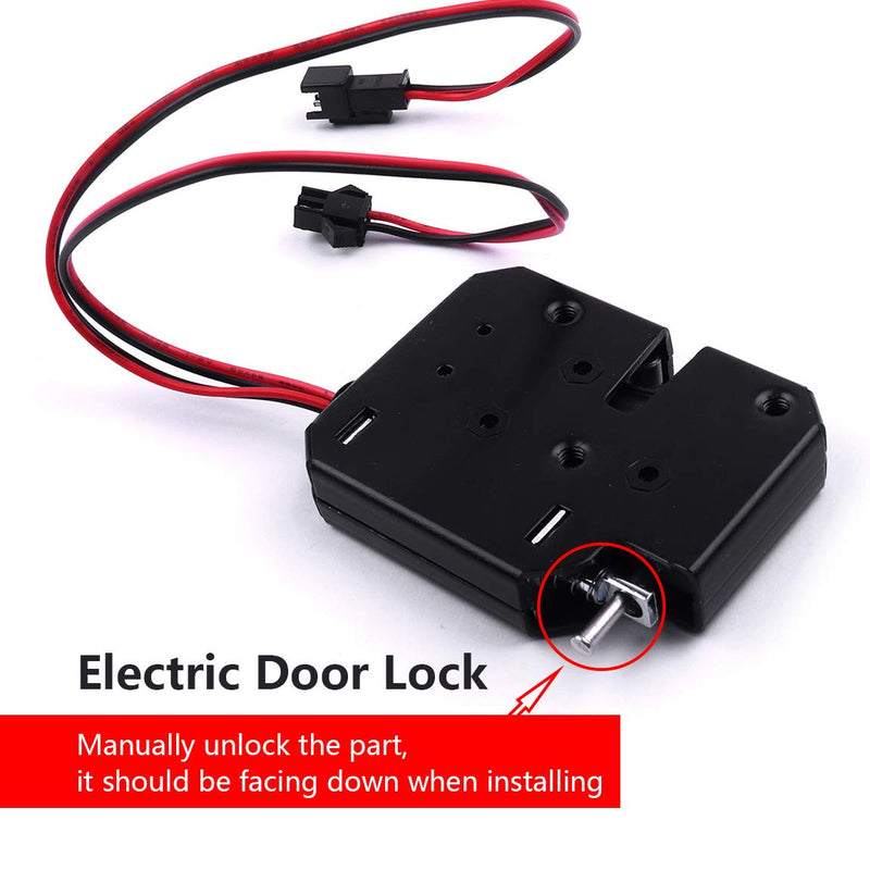 ATOPLEE Electronic Lock, 1pcs DC 12V 2A Carbon Steel Solenoid Cabinet Spring Lock for Drawer Locker (63X50X13mm) 63x50x13mm