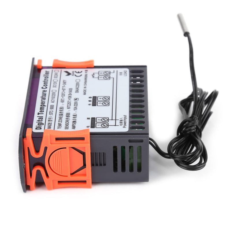 Digital Temperature Controller, 110V to 220V 10A / 30A 0.1 ° C Accuracy Touch Temperature Controller Electronic Digital Temp Control Thermostat with Sensor