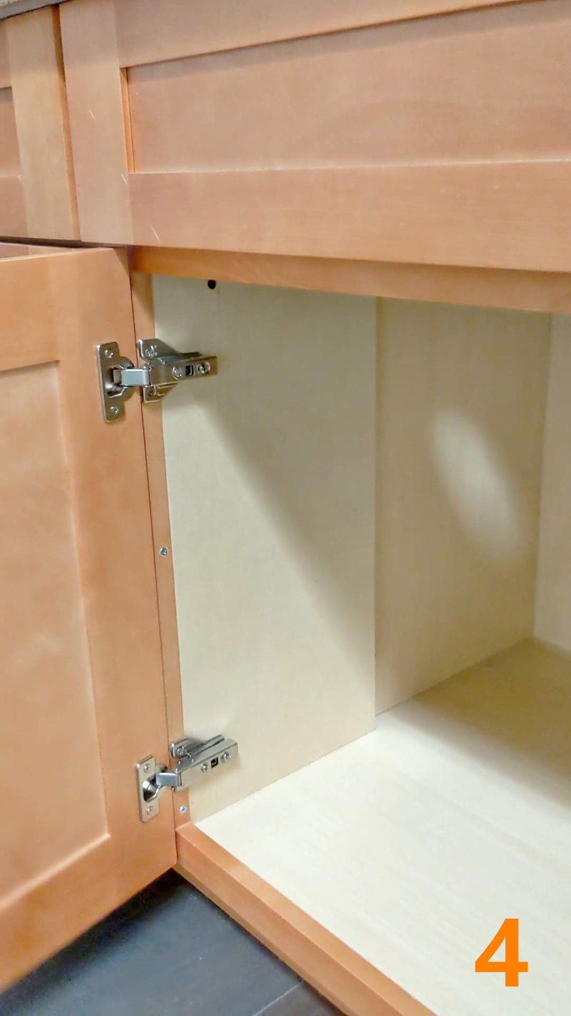 2 Piece Clip on Soft Close Hinges 105 Degree Self Close for Frameless Cabinet with Mounting Plates Full Overlay Premium Included Screws 1 Pair 00mm Kitchen Cabinet Furniture Hardware 2 Piece
