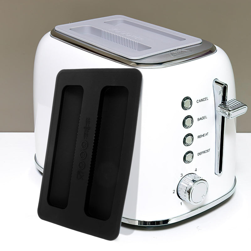 Alipis Silicone Toaster Lid,Toaster Cover Bread Maker Cover Toaster Appliances Top Cover Bread Machines Cover Sandwich Machine Part Accessories Black