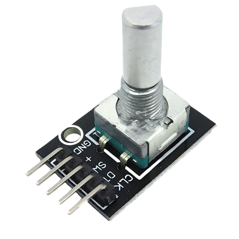 5Pcs Rotary Encoder Module Compatible with for Audio Electric Fan Light Control etc with Black Knobs Cap KY-040