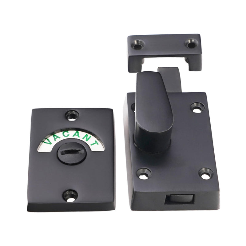 Infinity Decor Black Vacant and Engaged Indicator Bolt, Zinc Bathroom Privacy Toilet Door Latch Lock