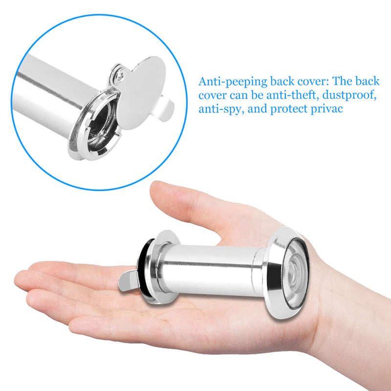 Door Viewer,10Pcs Zinc Alloy 220 Degree Wide Viewing Angle Door Peep Holes Door Peephole with Heavy Duty Privacy Cover for 35mm-55mm Thickness Doors