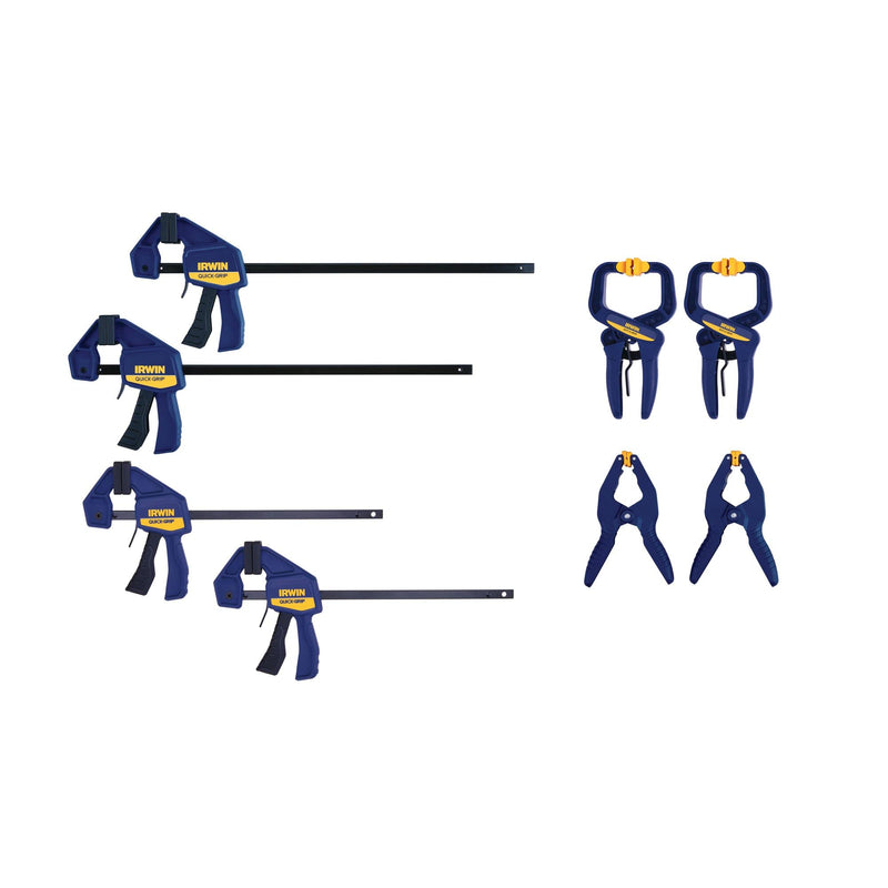 IRWIN QUICK-GRIP Clamps for Woodworking, Quick Release Triggers, 6 Inch, 8 Piece Set (IRHT83220) 8 Pack