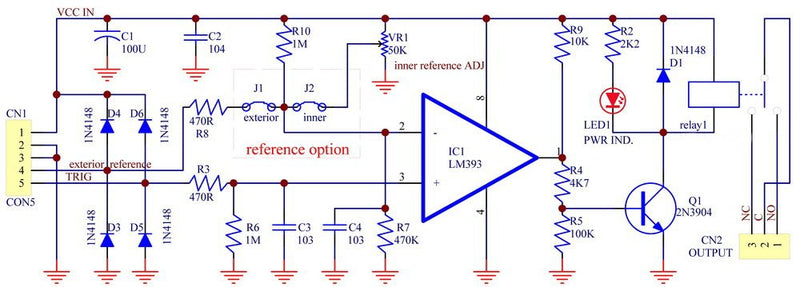 Voltage Comparator Relay Board, DC12V, SPDT 10Amp Relay.