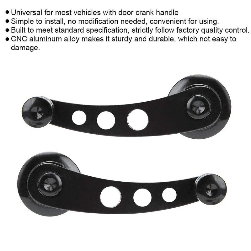 for yj Window Crank Window Crank Handle Kit,3in Black CNC Aluminum Alloy Window Winder Crank Fits for Chevy