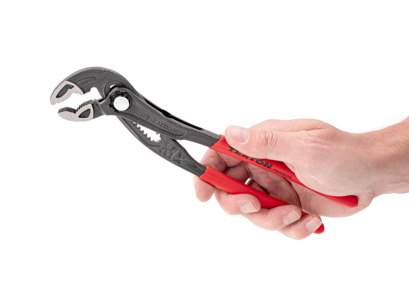 TEKTON 10 Inch Angle Nose Push Button Adjustable Pliers | PGA36310