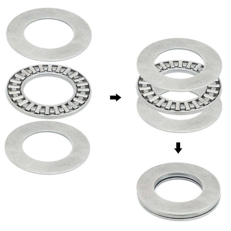 AXK2035 Thrust Needle Roller Bearings with Washers 20mm Bore 35mm OD 2mm Width 5 Sets 20mm x 35mm x 2mm