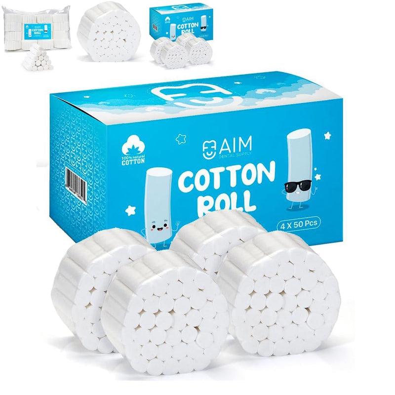 100 Pcs Dental Cotton Rolls - Nose Bleed Stopper - Nose Bleed Stopper Plugs for Kids or Adults - Extra Absorbent Nose Bleed Plugs - Non Sterile 1.5 Inch Nose Bleed Stopper Plugs