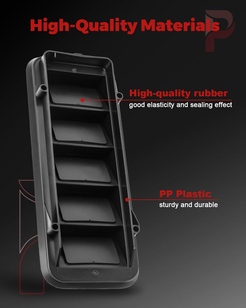 2PCS Back Panel Air Vent Relief Grille, Cabin Pressure Air Vent Relief Valve Panel Grille Compatible with Silverado 1500 2500 3500 Sierra 1500 2500 3500 Colorado Canyon Replace 13596856