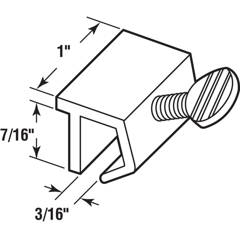 Prime-Line U 9819 Aluminum, Sliding Window Security Lock (4 Pack) 4 Count (Pack of 1)