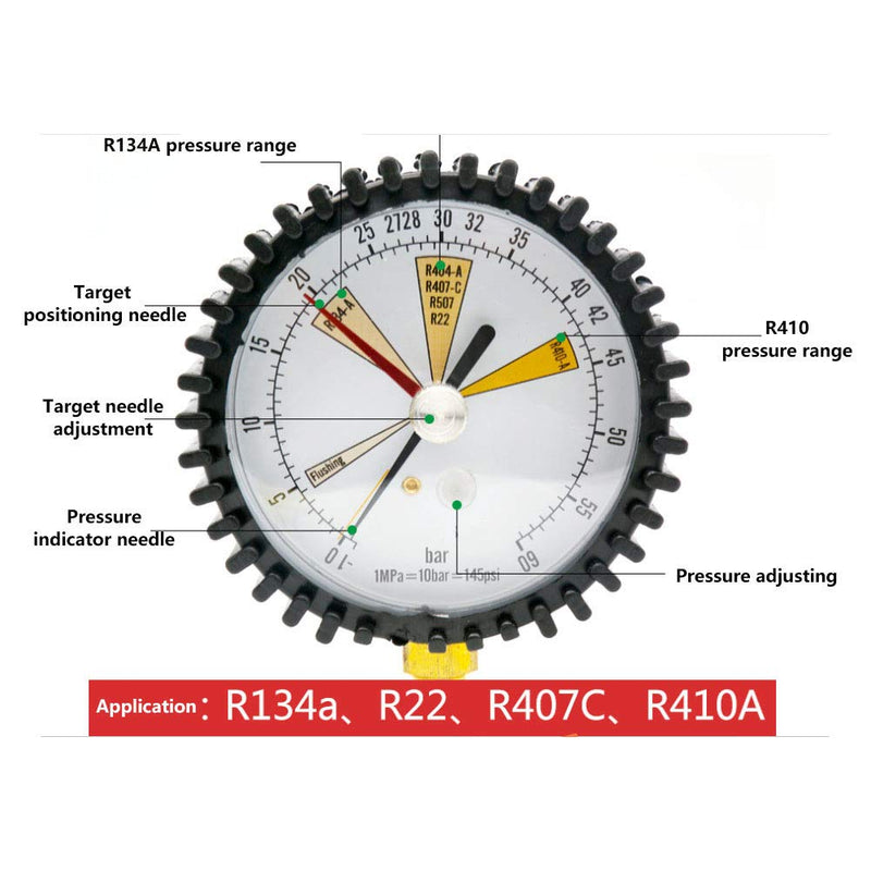 R134a HVAC, for Regulator Conditioning Refrigeration Nitrogen Pressure Test Pressure Test Table