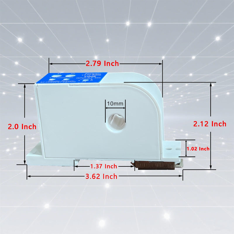 Current Sensing Switch, Normally Closed AC Sensor 0.2-50A Detectable, High Precision Monitoring Relay（F007） F007