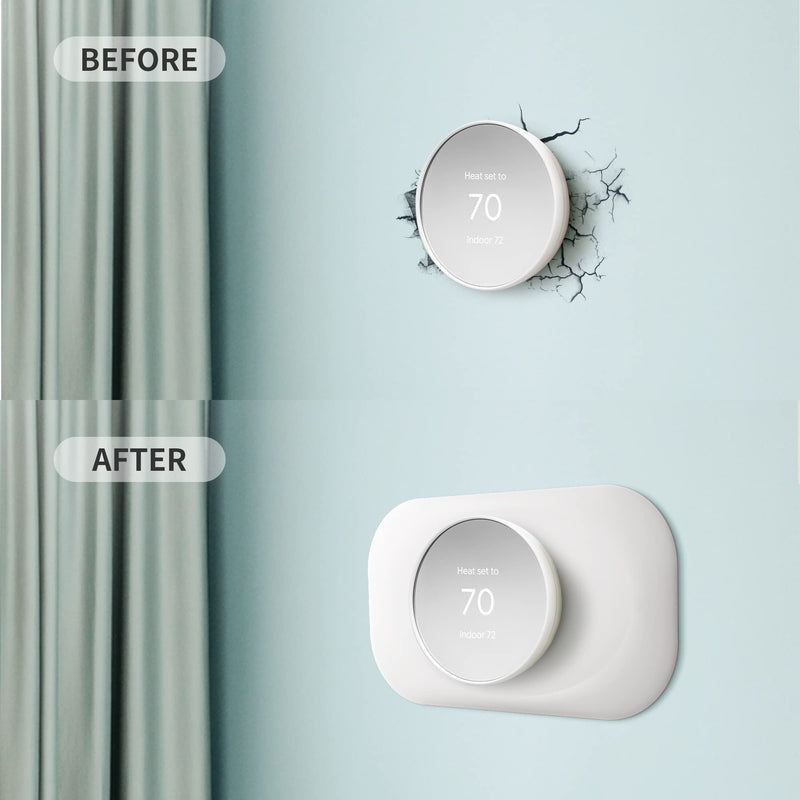 Petrichor Wall Plate Cover - Compatible with Google Nest Thermostat Accessory 2020 - Trim Kit, Easy Installation - Snow White