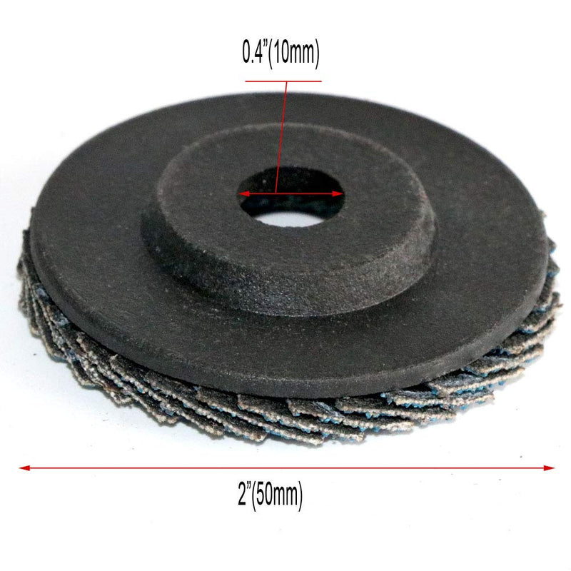 2" 10PCS Grinding Wheel Flap Discs for 2-inch Mini Air Angle Grinder, for Metal Wood and Plastic polishing 80 Grit,Power-Operated Grinding Wheels