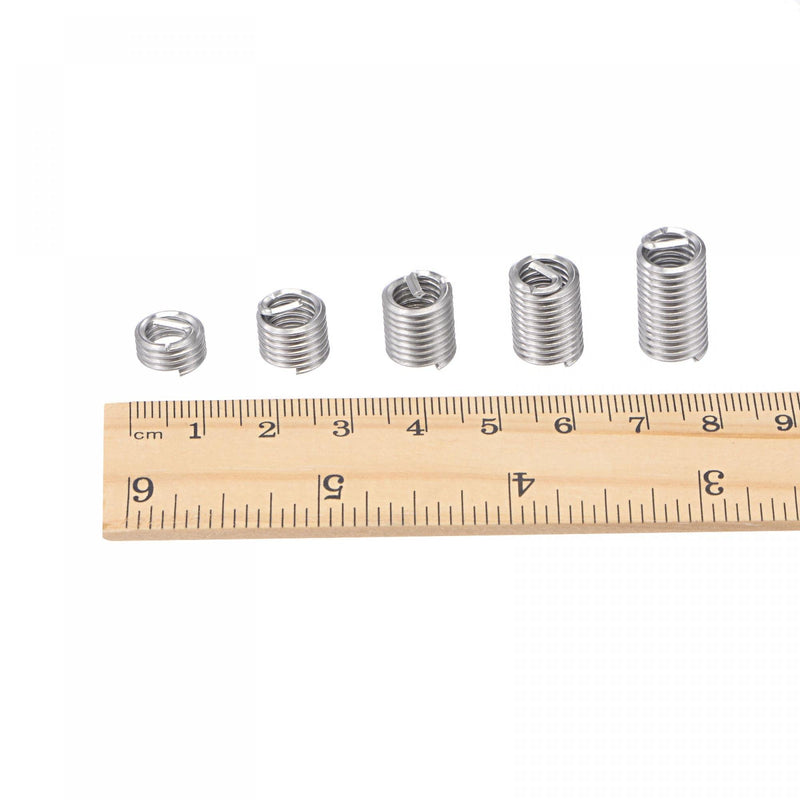 uxcell Wire Thread Inserts 5/16-18 UNC 2.5D 304 Stainless Steel Helical Type Coiled Wire Screw Repair Threaded Sleeve Steel Sheath 10pcs