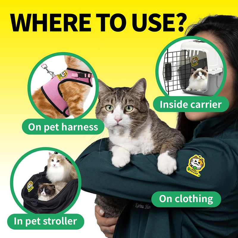 Cat Calming Patch-Dual-Action F3+Cap Pheromones for Anxiety Relief - Stops Hiding, Scratching & Excessive Meowing-Fast Acting Calming Stickers for Travel, Vet Visits & Grooming - 7 Patches