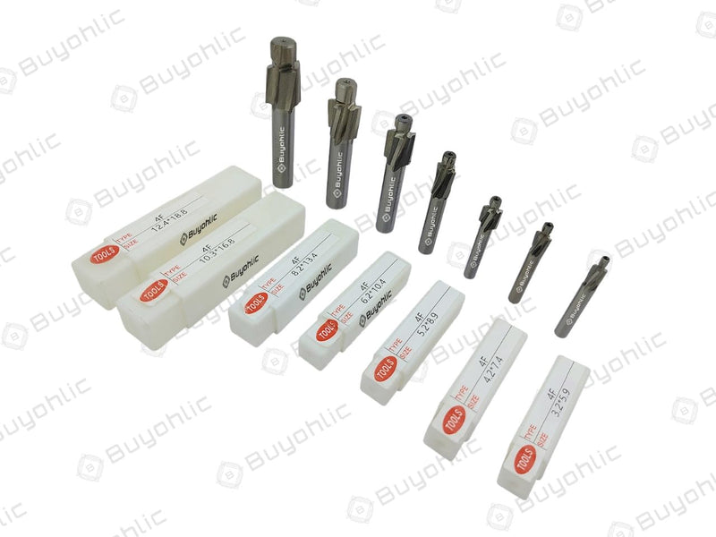 Buyohlic Countersink Drill Bit Set of 7 Pcs – M3-M12 Slotting Counterbore End Mill Cutter, Solid Slot, 4 Flutes