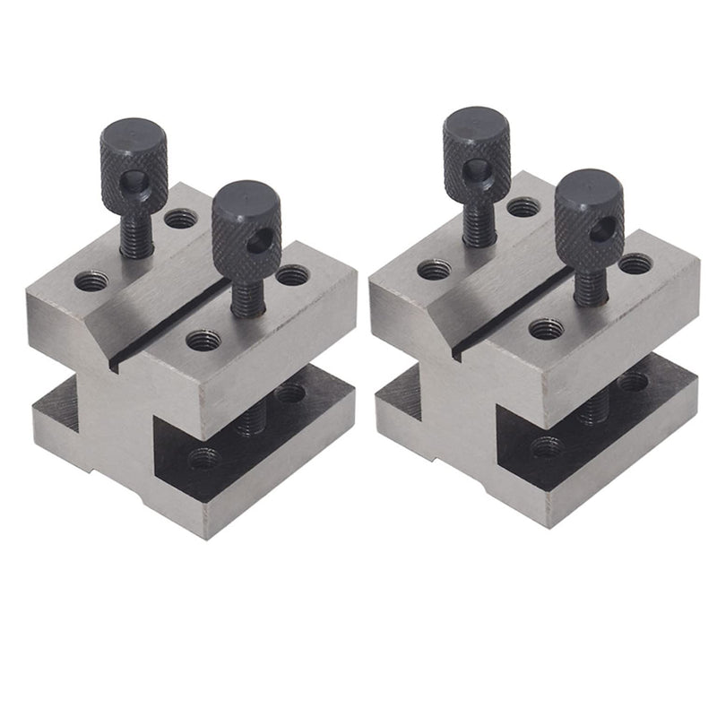 Multi-Use V-Block 1-3/8 in x 1-3/8 in x 1-3/16 in V-Block and Clamp Hardened Steel Machinist Set