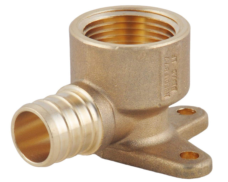 LD Valve- F1807 Brass PEX Fittings -3/4"PEX x 3/4"FPT Drop Ear Elbow with CUPC Certified for Pex Tubing (8-Pack)