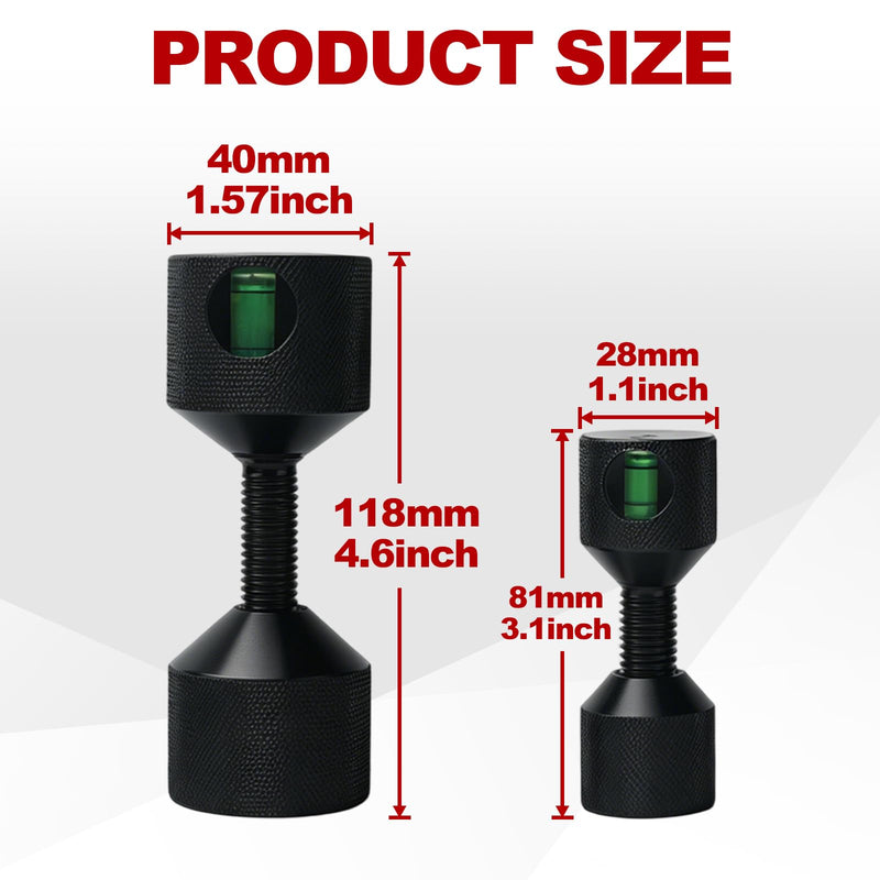 4 PCS Flange Two Hole Pins with Built-in Level 1-1/8” & 1-5/8”for Flange Alignment on Heavy Duty Trucks & Industrial Pipe Systems Detachable Double Hole Pins Alignment Pins
