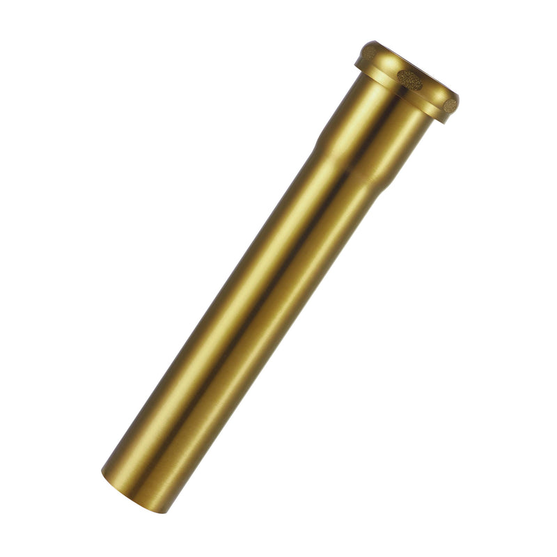 18 Gauge Brass Slip Joint Extension Tube 1-1/4” OD x 8” with Nut and Rubber Washer, P Trap Extension Tube, Sink Drain Tailpiece Tube Extension Heavy Duty, Brushed Brass Gold