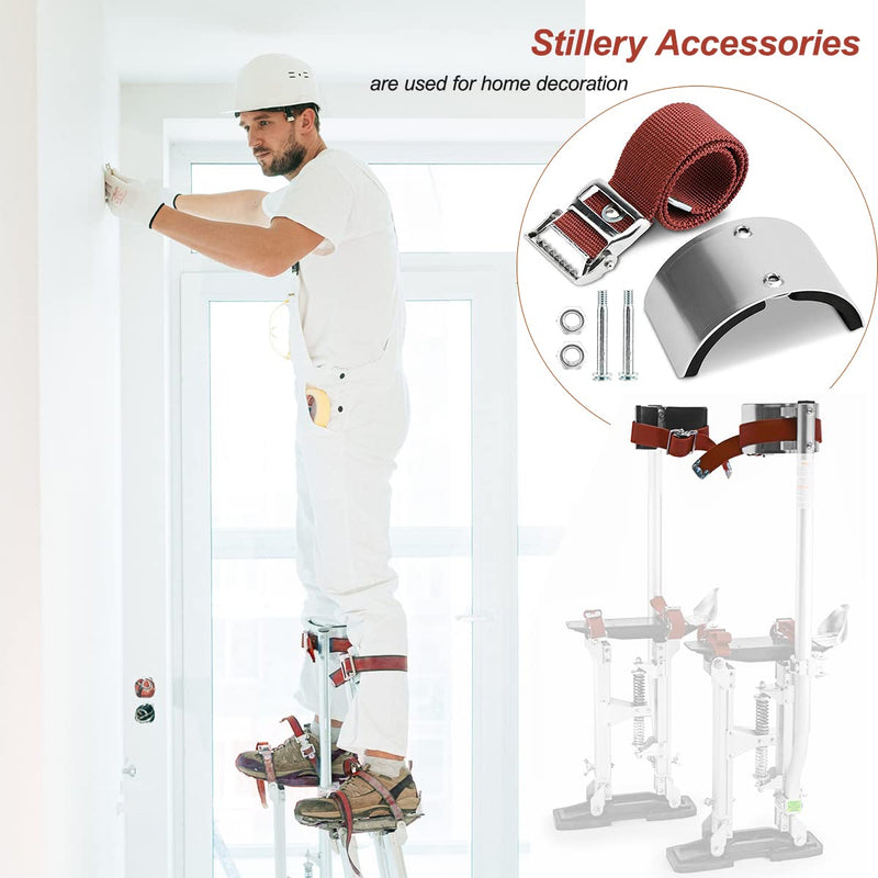 2 PCS Drywall Stilt Replacement Parts, Leg Straps Kit for Stilts, Leg Fixing for Plastering, Painting and Wiring 2