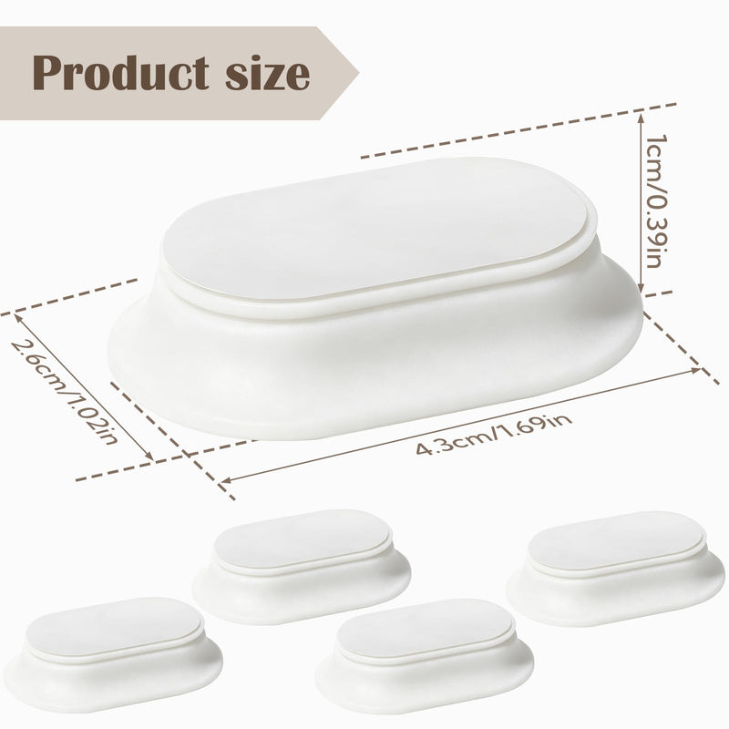VZZNN 20 Pack Magnetic Remote Control Holder Wall Mount,Silicone,(White) white