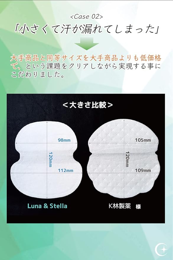 Luna & Stella Sweat Pad (Sweat Pad), 100 Pieces, White, High Sweat Absorption, Strong Adhesive, Unisex, Unscented, Value Use, Anti-Fade, Anti-Bacterial, Deodorizing Sheet - NewNest Australia