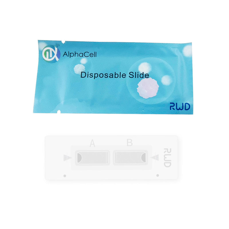 RWD DS-50 High Precision Hemocytometer, Disposable Cell Counter Slides, 10 µl Capacity Digital Hemocytometer Cell Counting Chambers, Fit for RWD C100, Thermo Fisher Countess, Nanoentek EVE(50 Pcs/Box)