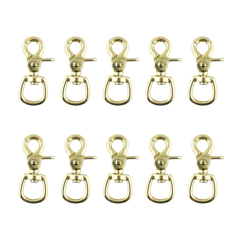 Heavy Duty Oval Eye Swivel Trigger Scissor Snap Nickel Plated 3/4" 0.75 Inch 19 mm Round Eye Clip Hooks Durable for Equine Horse Stable Reins Halter Leads Marine Nickel Plated Oval Eye Gold 2