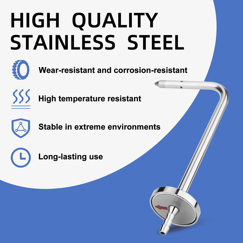 ASP2 Static Pressure Probe for HVAC Fieldpiece Manometers, ADMN2, AMIN2, SDMN5, and Pitot Tubes with Magnetic Flanges, Stainless Steel Static Pressure Probe (2 Pack)