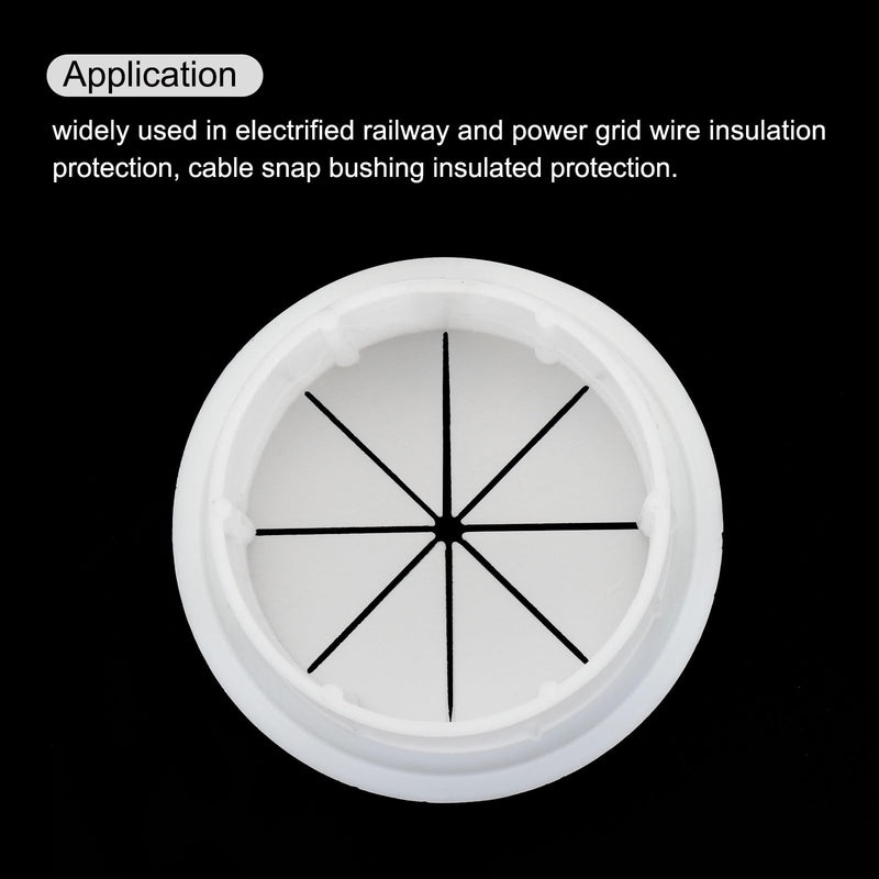 uxcell 10pcs Cable Hose Snap Bushing Grommet Protector 50mm Mount Dia White Plastic Cable Snap Locking Bushing Grommet - NewNest Australia
