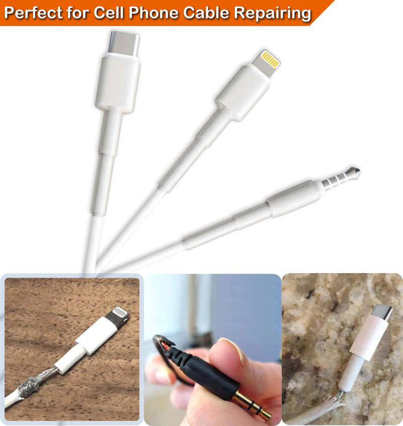 Heat Shrink Tubing, 3:1 Ratio,1/4" 5/16" 3/8", Adhesive Lined, Heat Shrink Tubing Dedicated to Repair and Protection of Phone Cables, Earphone Cables,Transparent 1/4",5/16",3/8" 4 | Transparent