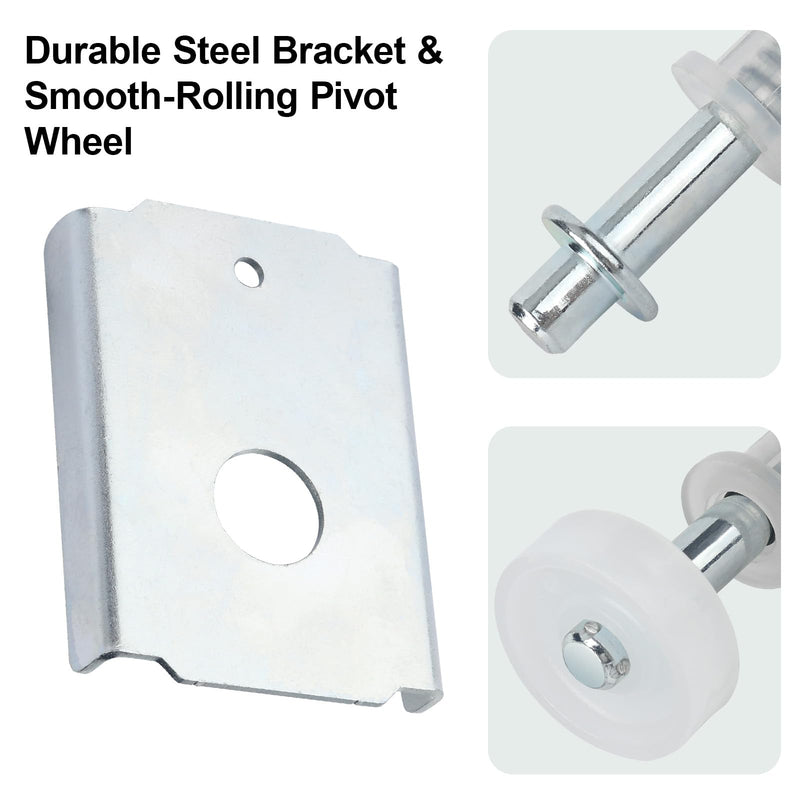 Bifold Door Repair Kit, N7192 Bi-Fold Door Repair Bracket and N 7266 Bi-Fold Door Top Pivot and Guide Wheel, for 1-3/8 in Wood Bifold Hardware Replacement Parts