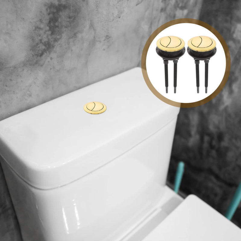 Angoily Dual Flush Valve Replacement Kit for 2-Piece Toilets, Universal Toilet Repair Kit with Push Button, Fill Valve, Gasket & Bolts,Compatible with Glacier Bay Household Accessory Replacemen