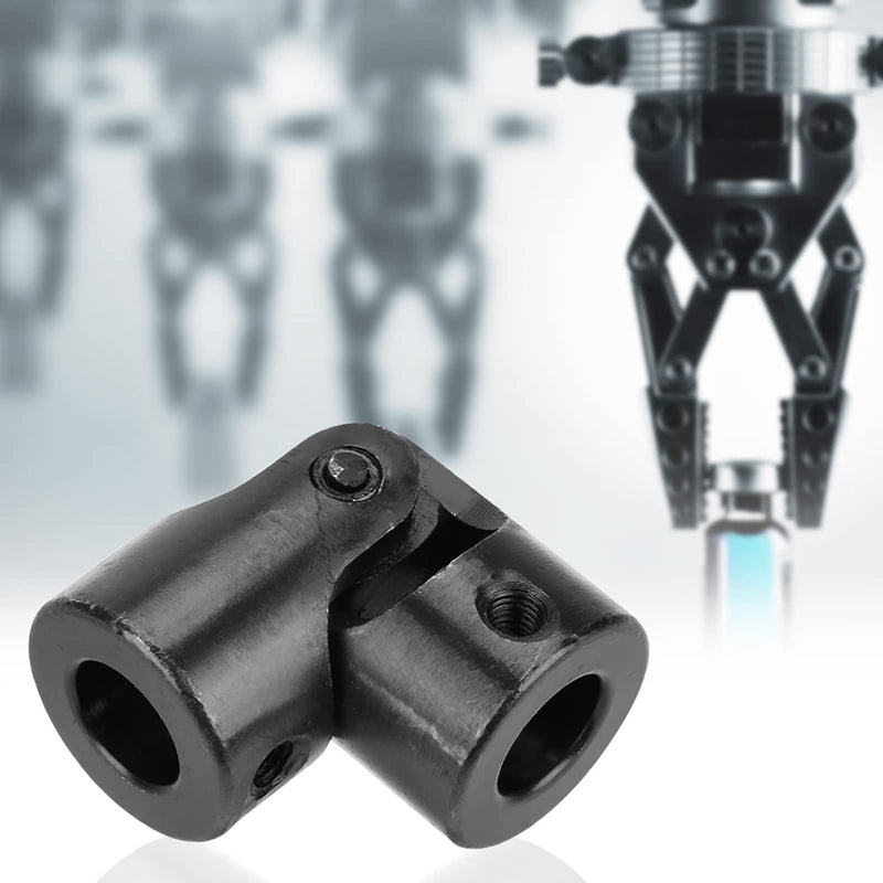 Universal Joint, Pack of 2 Black Metal Shaft Coupling Motor Connector DIY Steering Universal Joint with Screws Replacement for Connecting Model Cars Model Ships Robots, 12 * 24 * 51mm